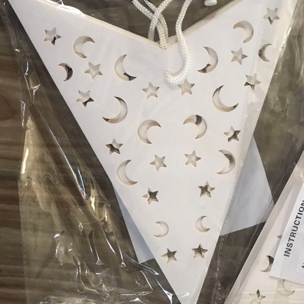 Paper Star Lanterns Moon and Star Set of 4